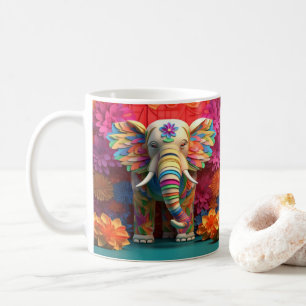 Mug Eléphant coloré imprimé en 3D