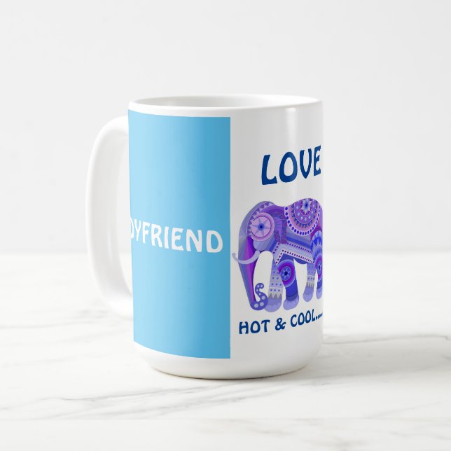 MUG ÉLÉPHANT COOL POUR PETIT AMI - MUGE À CAFE (Devant gauche)
