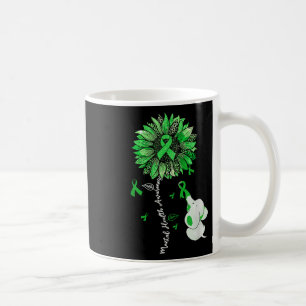 Mug Eléphant Cute Sunflower Support Santé mentale Awar