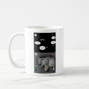 Mug Éléphant dans une salle obscure
