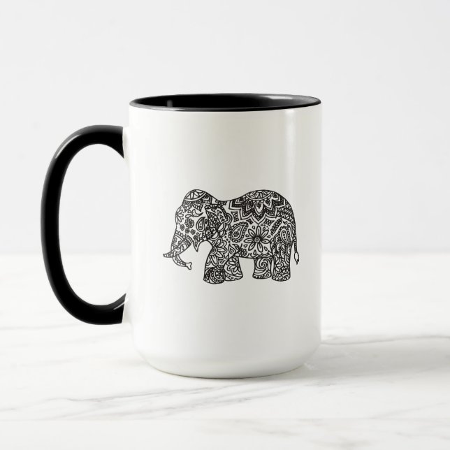 Mug Éléphant de griffonnage (Gauche)