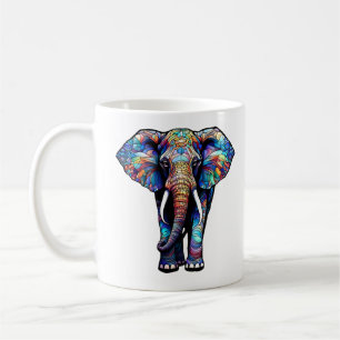Mug Eléphant en verre à plusieurs couleurs 3