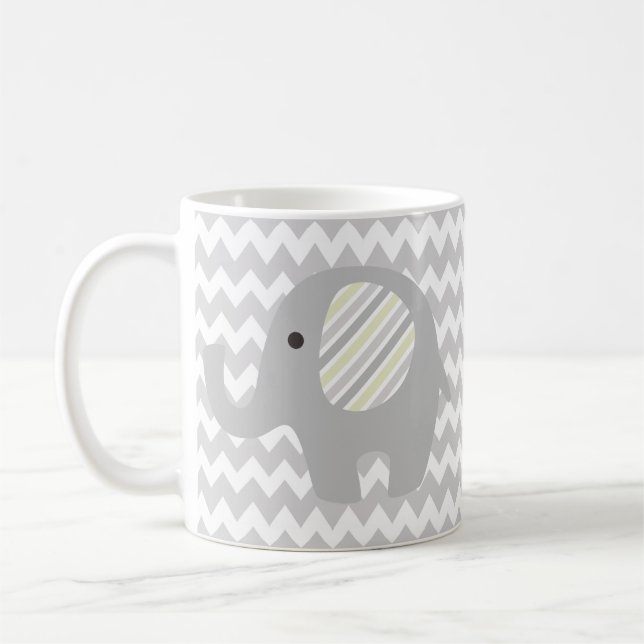 Mug Éléphant fait sur commande magnifique de neutre de (Gauche)