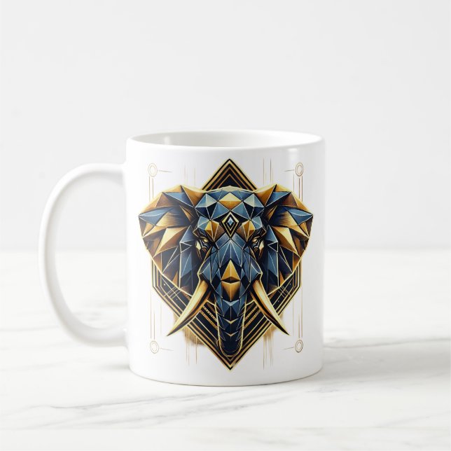 Mug éléphant géométrique (Gauche)