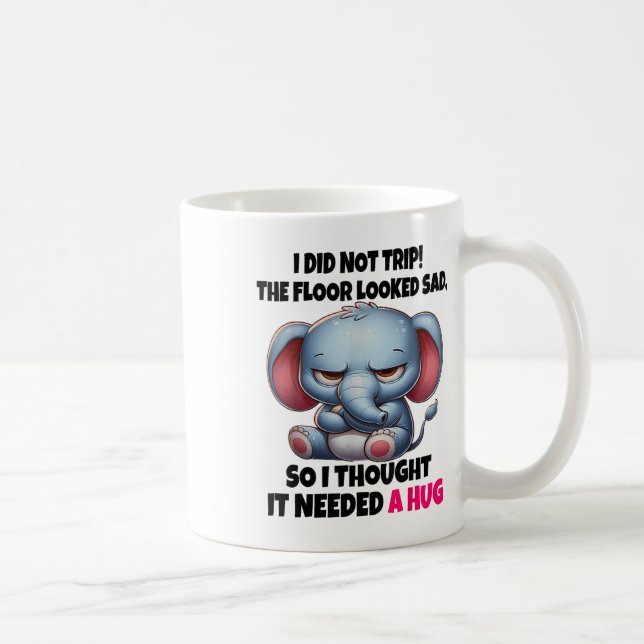 Mug Elephant Je N'Ai Pas Voyagé Le Sol Semblait Triste (Droite)