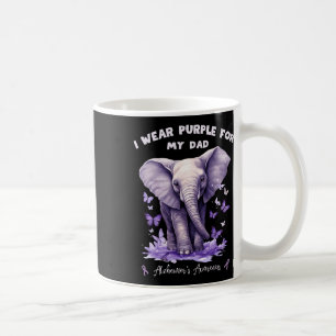 Mug Éléphant Je Porte Du Violet Pour Mon Papa Heimerhe