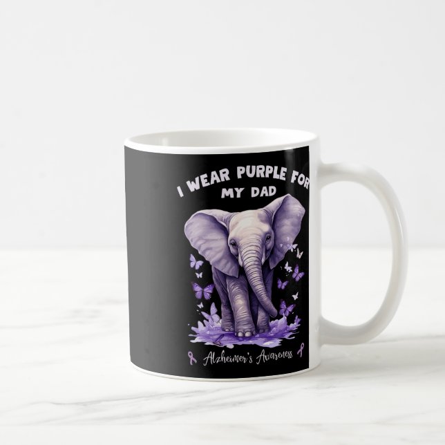 Mug Éléphant Je Porte Du Violet Pour Mon Papa Heimerhe (Droite)
