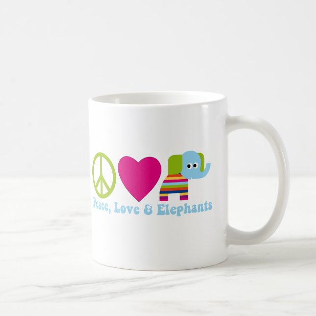 Mug Elephant Love Tee - shirts et Cadeaux - 2 Styles,  (Droite)