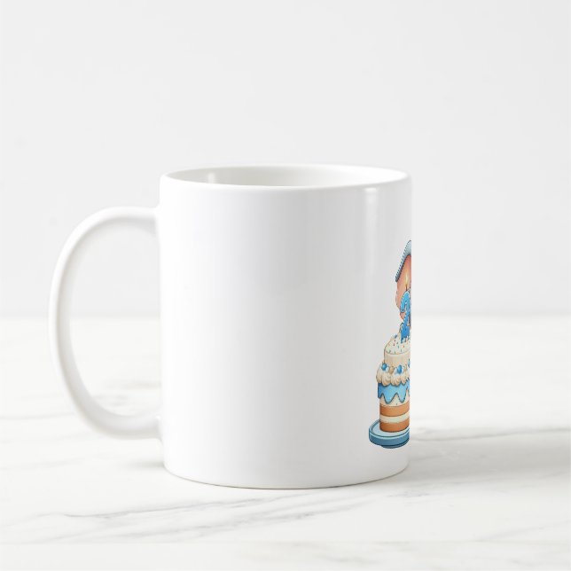 Mug Éléphant Mignon 2ème Anniversaire (Gauche)