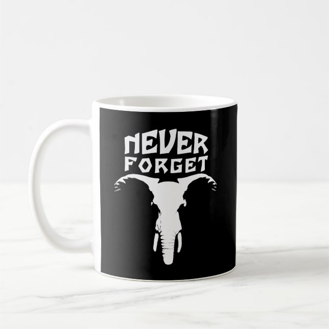 Mug Eléphant n'oublie jamais (Gauche)