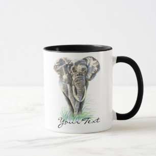Mug Eléphant personnalisé - Aquarelle Collection d'ani