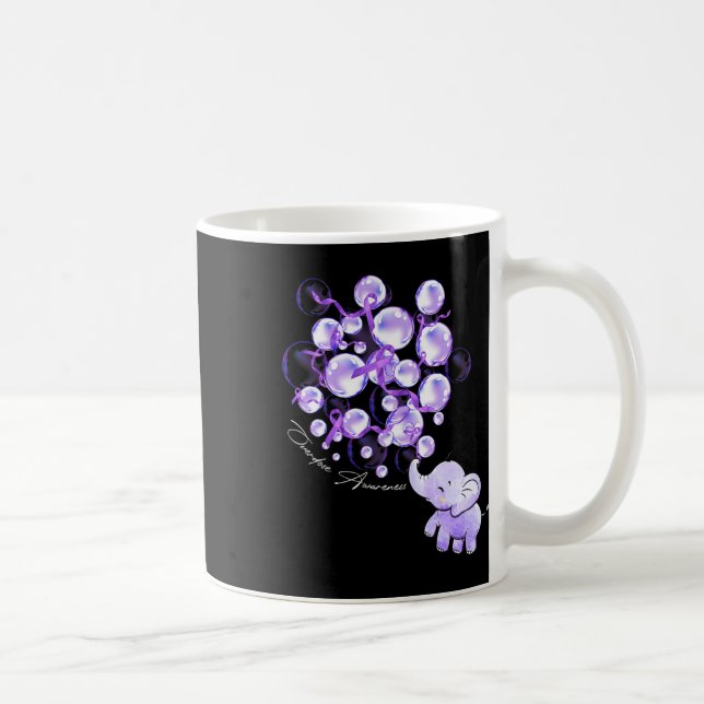 Mug Eléphant Poussant Des Lons Violets Surdose (Droite)