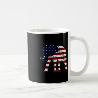 Mug Éléphant républicain drapeau américain patiné Gop 