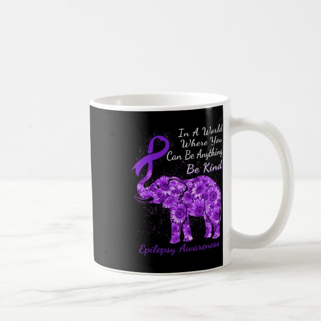 Mug Éléphant Tournesol de Sensibilisation à l'Épilepsi (Droite)