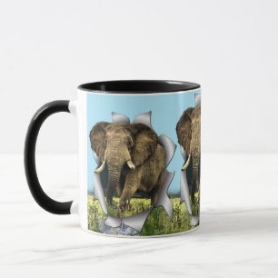 Mug Eléphant Traversant Le Papier
