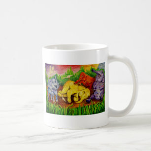 Mug éléphants colorés mignons