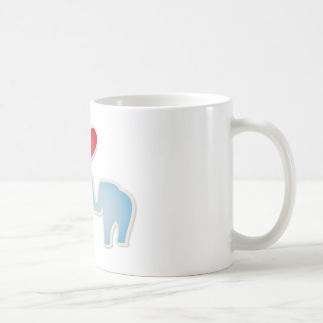 Mug Éléphants dans l'amour (Droite)