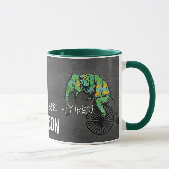 Mug Elephants Plus Vélos Égale YIKES! (Droite)