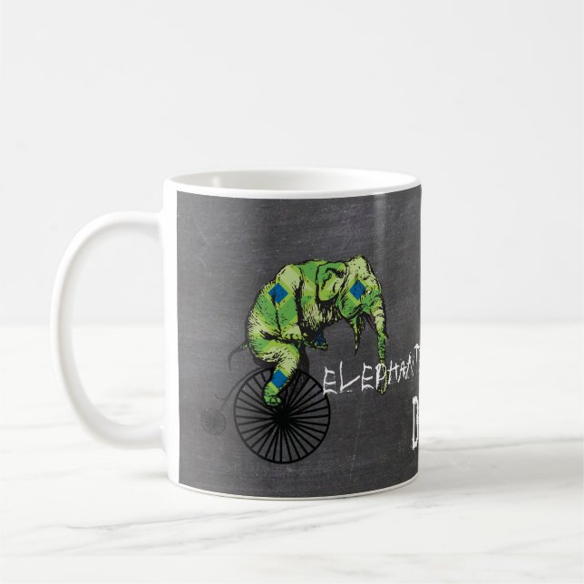 Mug Éléphants Plus Vélos Égalent AÏE ! (Gauche)
