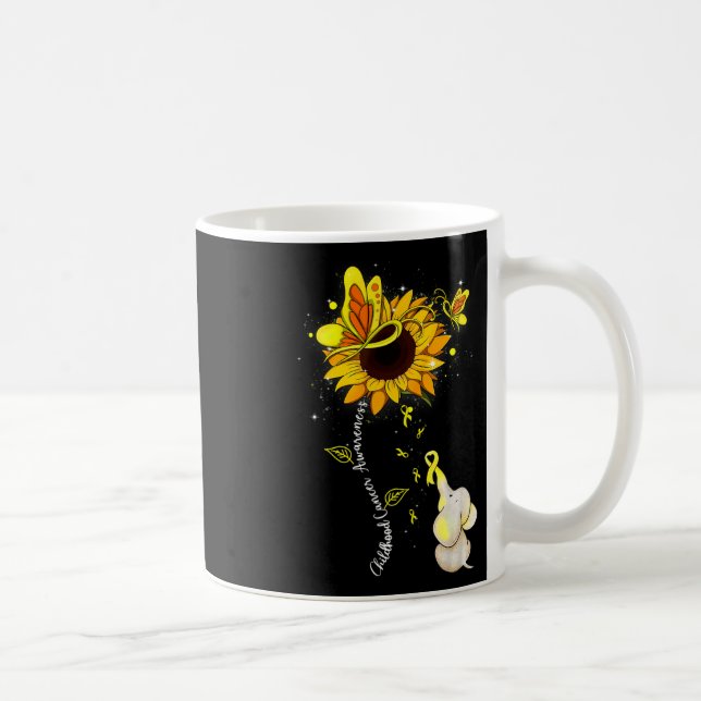 Mug Éléphants tournesol pour la sensibilisation au can (Droite)