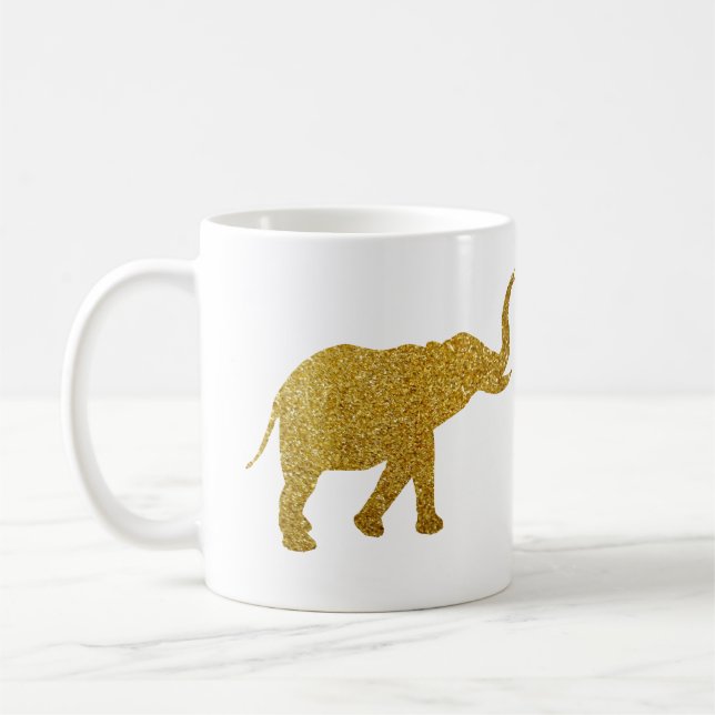Mug Éléphants Trompettant Dorés (Gauche)