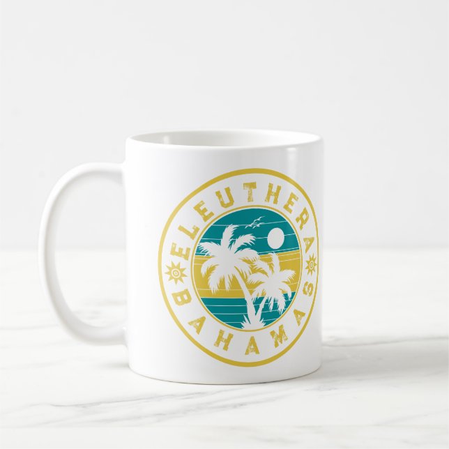 Mug Eleuthera Island Bahamas Palm Tree Souvenirs (Gauche)