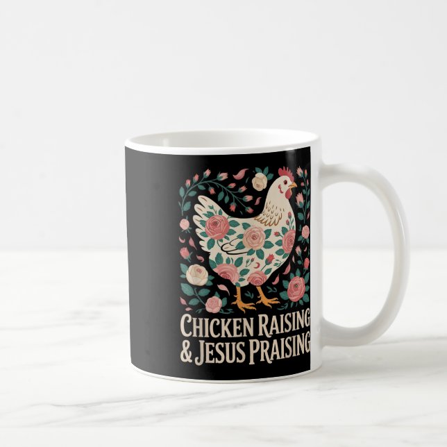 Mug Élevage de poulet &amp; Chemise de collecte de Jés (Droite)