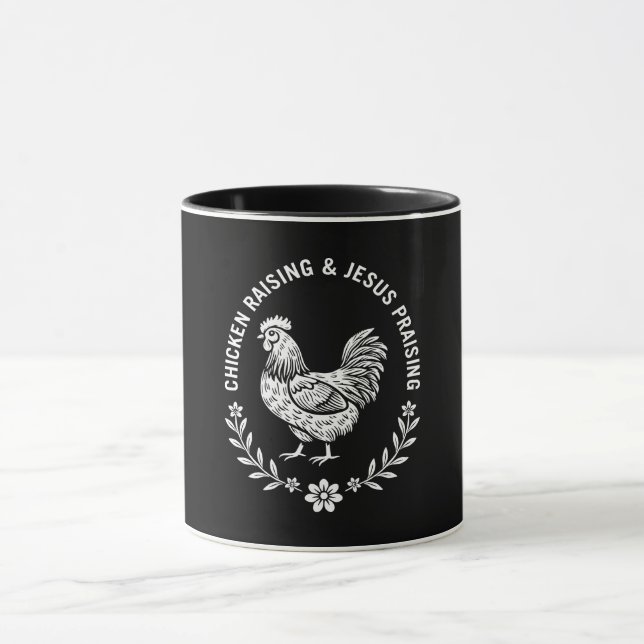 Mug Élevage de poulet et collecte de Jésus (Centre)