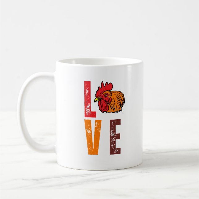 Mug Élevage de poulets - Amoureux des poules et des co (Gauche)