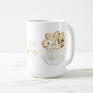 Mug ÉLEVÉ BLANC "HEURE DU THÉ" BISCOTTI
