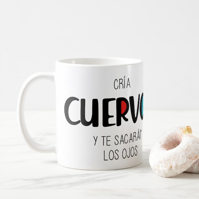 Mug Élève des corbeaux (Avec donut)