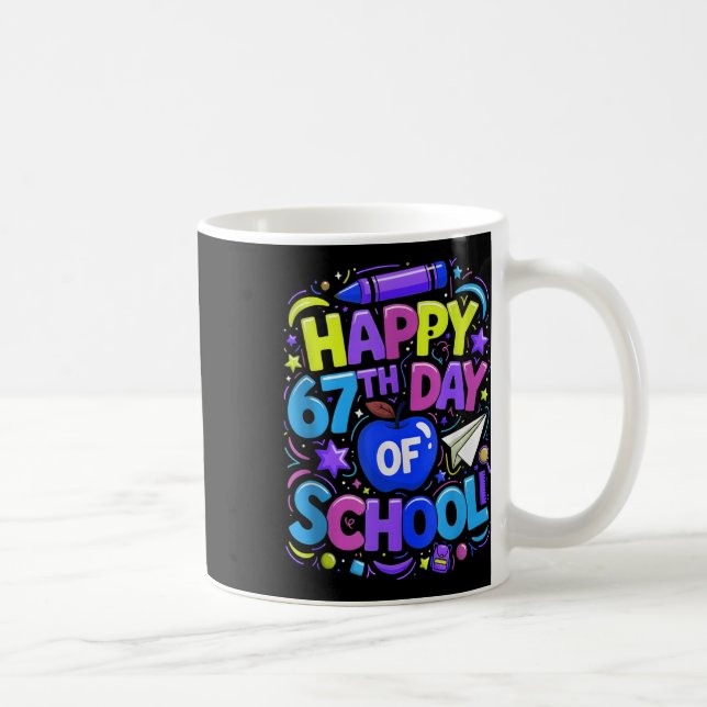 Mug Élève Six Sept Tendance 67 Joyeux 67e Jour De Sc (Droite)