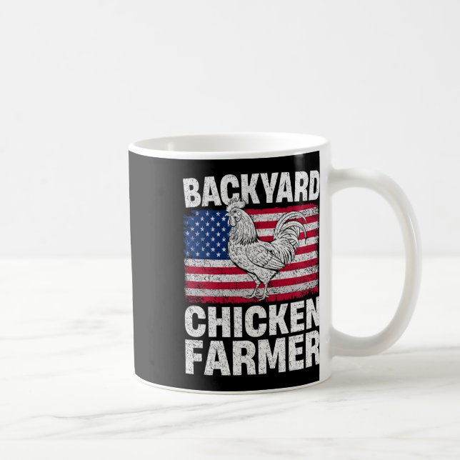 Mug Éleveur de poulets de basse-cour Drapeau américain (Droite)