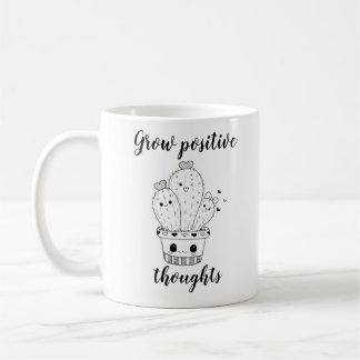 Mug Élevez le griffonnage heureux de cactus de //de