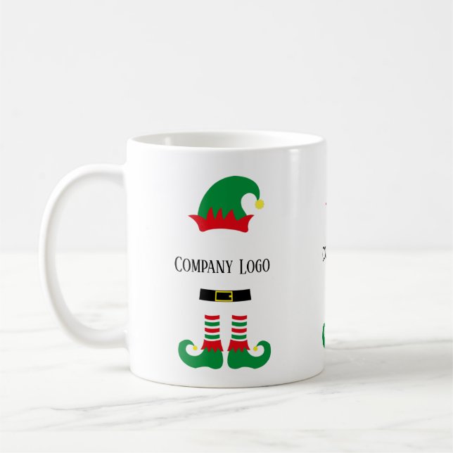 Mug elf de Noël personnalisé (Gauche)