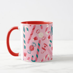 Mug Elf Holiday Candy Motif