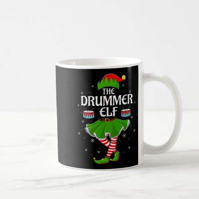 Mug Elfe batteur Noël Famille Filles Femmes Elfe Squad (Droite)