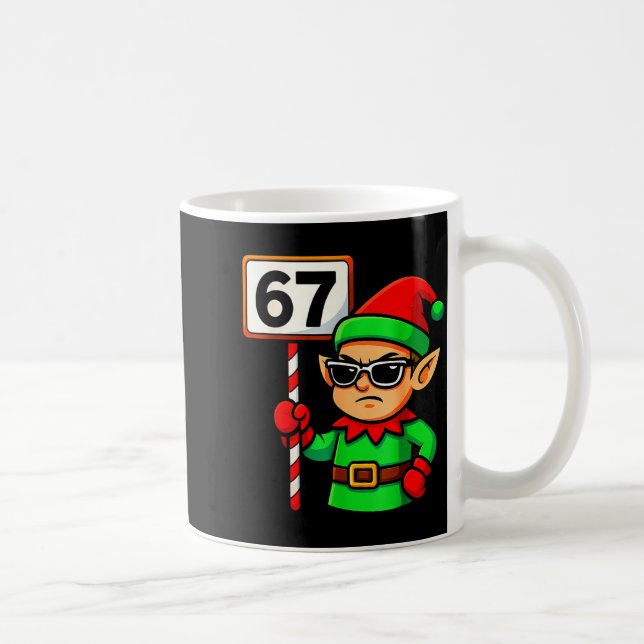 Mug Elfe Drôle Six Sept 6 7 Mème Costume de Noël 67  (Droite)