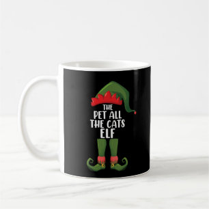 Mug Elfe qui caresse tous les chats Noël en famille as