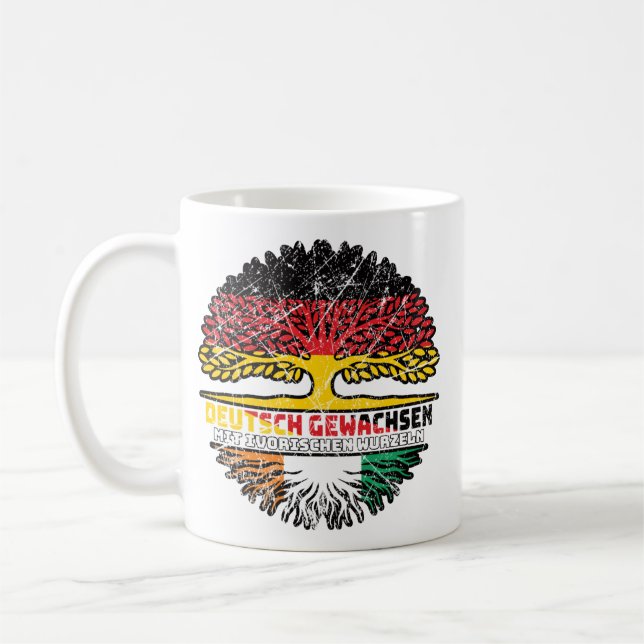 Mug Elfenbeinküste Ivorisch Deutsch Deutschland Baum (Gauche)