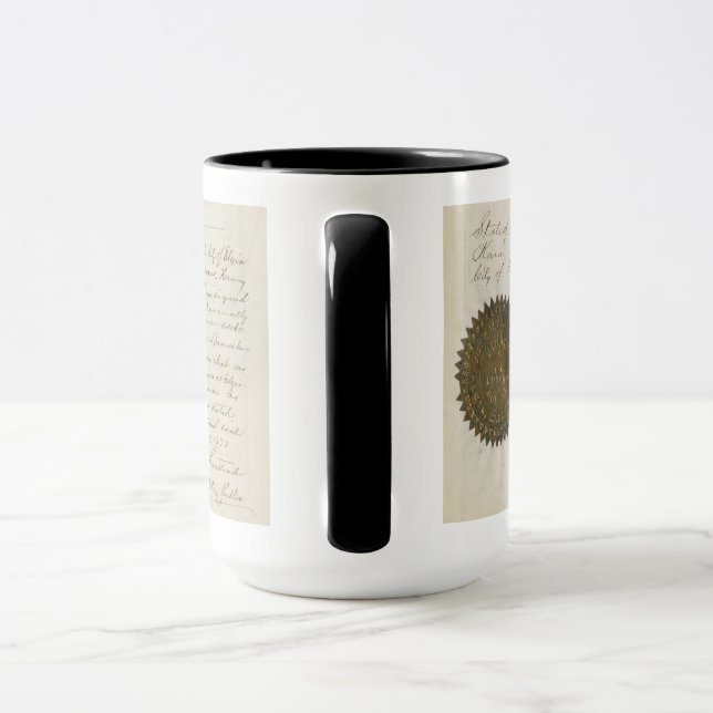 MUG ELGIN ILLINOIS J W RANSTEAD ALS CAFE BUILDING 1870 (Poignée)