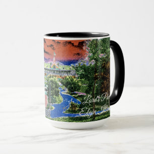 MUG ELGIN ILLINOIS LORDS PARK PAVILION 1920'S ART VIEW