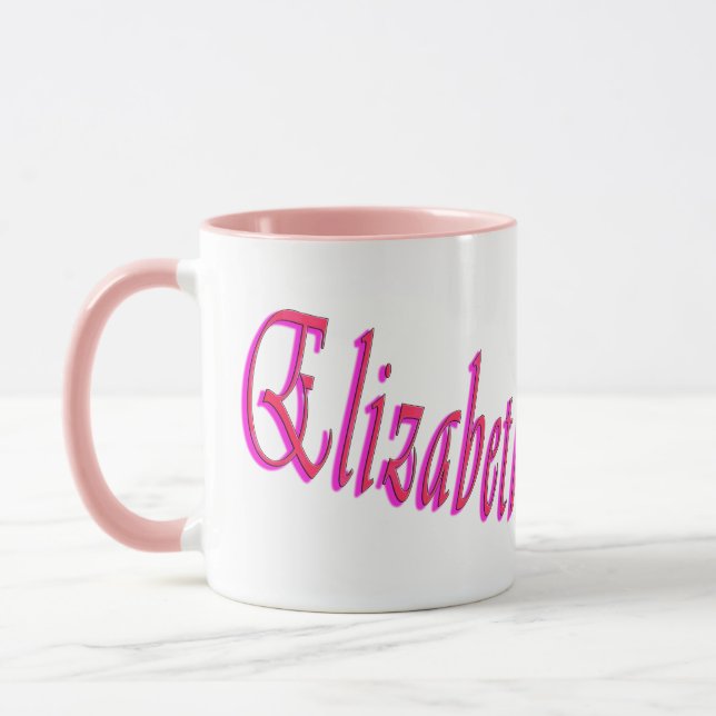 Mug Elizabeth Girls Nom Logo, (Gauche)