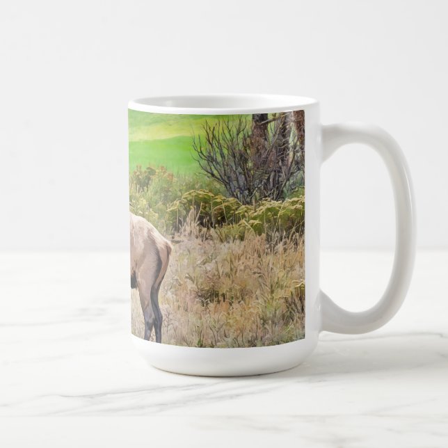 Mug Elk mâle à Estes Park, Colorado en septembre (Droite)