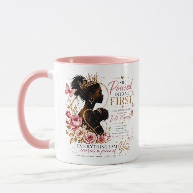 Mug Elle a d'abord versé en moi (Gauche)