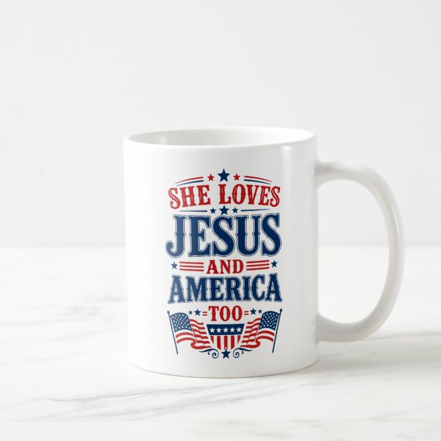 Mug Elle aime Jésus et l'Amérique aussi (Droite)