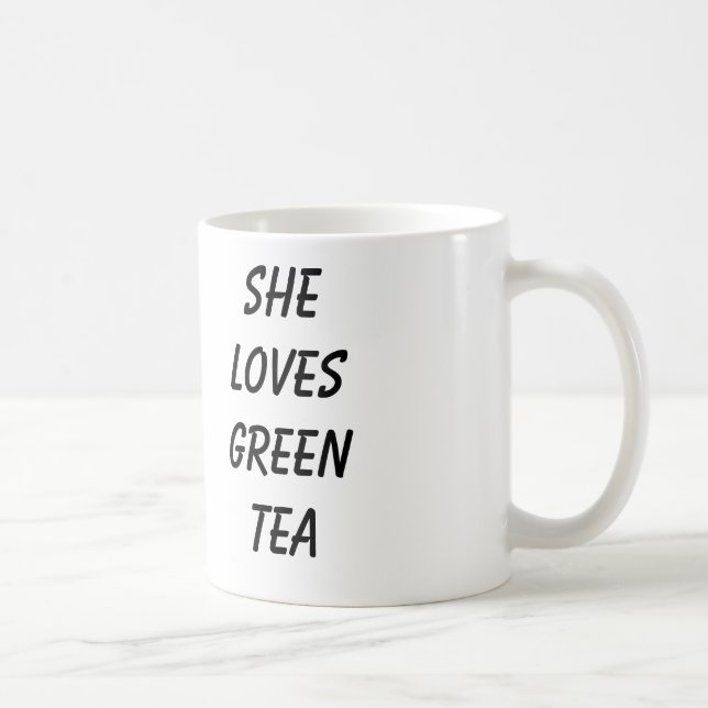 Mug Elle aime le thé vert (Droite)