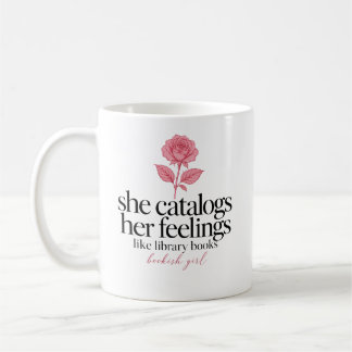 Mug Elle catalogue ses sentiments comme les livres de
