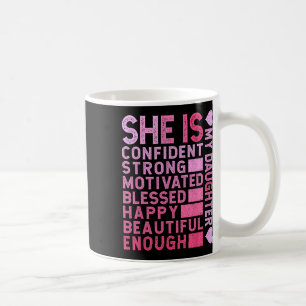 Mug Elle Est Confiante Forte Motivée Heureuse Ma Fille