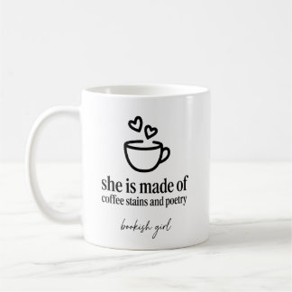 Mug Elle est faite de taches de café et de poésie Book